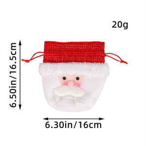 Children's Cartoon Candy Gift Bag <b>Cloth</b> <b>Material</b> Round Fashionable Christmas Decorations Stuffed Apple Christmas Eve Holiday - Product Image 5