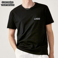 Kaos Pria Ukuran Besar Bahan Katun Tebal 220GSM, Sablon Logo Custom, Kaos Polos Lengan Pendek untuk Pria