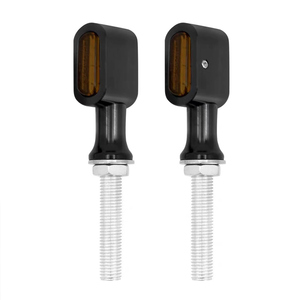 Motorcycle Mini Bolt <b>LED</b> Turn Signal Brake Running <b>Light</b> For Harley Road King Fatboy Touring Glide 3/4 <b>Wire</b> Black Chrome Amber - Product Image 1