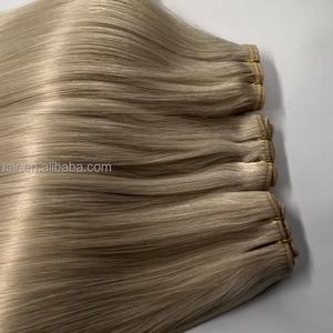 613蕾丝正面天然人发假发100% 人头马机双纬发延伸缅甸生发束供应商 - Product Image 1