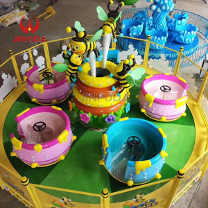 Juego Giratorio Infantil de Abeja de Dibujos Animados con Valla de Seguridad para Niños Pequeños, Dispositivo Interactivo para Centros Comerciales y Plazas - Product Image 3
