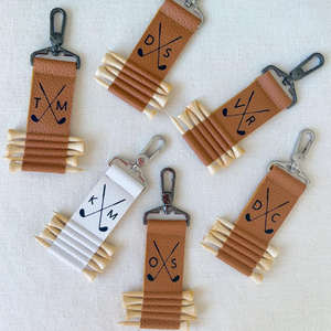 Porte-tee de golf en cuir PU antidérapant, écologique et durable, léger, portable, organiseur d'accessoires de golf, clip porte-clés - Product Image 1