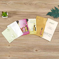 Vente en gros Mini sachet masque facial huile essentielle nettoyant pour le visage en Mylar thermoscellable sacs d'échantillons cosmétiques biodégradables