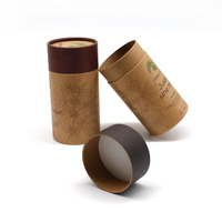 Tube en papier cylindre biodégradable carton kraft brun rigide de qualité alimentaire pour animaux de compagnie chat chien friandises tube en papier emballage