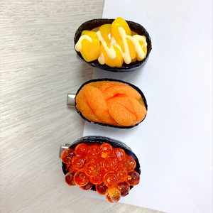 KI liangpeng Aliments ludiques et de simulation : œufs de poisson japonais, oursins, sushis, épingles à cheveux, pinces à cheveux, accessoires, sid - Product Image 3
