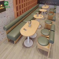 Canapé de restaurant moderne en gros, tables en bois, chaises à structure métallique, mousse haute densité écologique et durable pour usage commercial