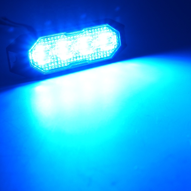 Blue Red Strobe Flash Light 4 Leds Strobe Lights for Vehicles R65 SAE Estroboscopica Con Flash 12V Emergency Dash Strobe Light
