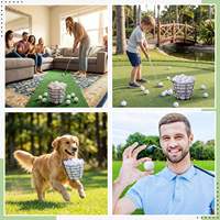 Cesta de alambre para pelotas de golf, cubo de práctica, soporte metálico de almacenamiento, portador para campo de golf con asa plegable, portátil, OEM personalizado
