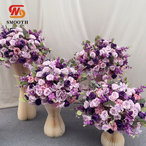 Centros de Mesa Artificiales Personalizados de 50 cm, Color Morado, para Bodas y Eventos, Bola de Flores de Seda Decorativa - Product Image 6
