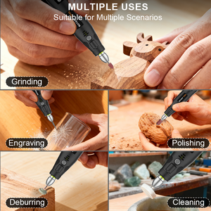 Grinding Pen 3 Speed Variable <b>Mini</b> Rotary Tool USB Rechargeable Engraving Polishing Carving Drill Accessories Set - Product Image 6