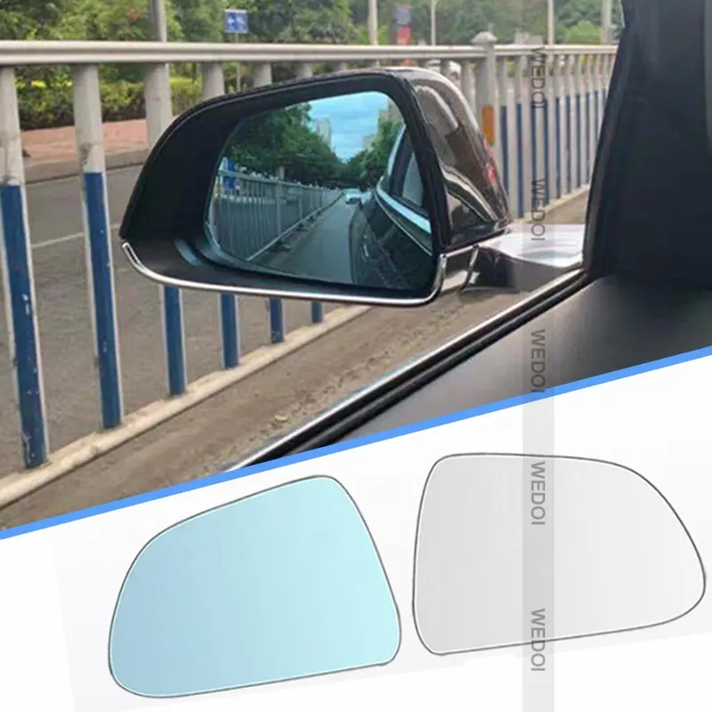 2pcs For Tesla Model Y Model 3 Wide-Angle Car Large Vision Rearview Mirror Heating Replacement Anti glare Dazzle Reversing Glass