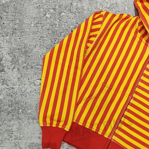 OEM Cotton Anti-Wrinkle Character Pattern Fuzzy Striped Knit Embroidery Striped Hoodies Unisex - Product Image 3