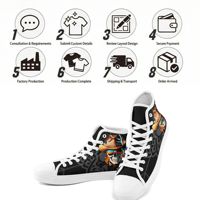 Chaussures en toile montantes personnalisées avec logo imprimé sur demande, OEM ODM, baskets décontractées avec nom d'équipe personnalisé FN024-26025033-12