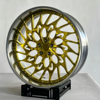 Jantes en alliage d'aluminium forgé à deux pièces, finition chrome doré, 24 et 26 pouces, compatibles avec Chevy C10, Cutlass, Impala, Monte Carlo