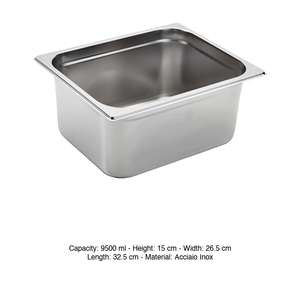 ถาดใส่อาหารสแตนเลส 18/10 GN 1/2 32.5 × 26.5 × 15 ซม., 997 กรัม อิน็อกซ์ อิน็อกซ์ มาเซล - Product Image 3