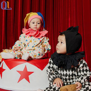 Costume de clown pour enfants Halloween combinaison à pois pour fête d'anniversaire unisexe pour bébé garçon et fille combinaison grenouillère pour bébé avec capuche - Product Image 3