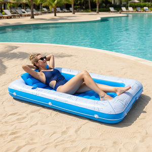 <span class=keywords><strong>Inflatable</strong></span> thuộc da hồ bơi Lounger Float 4 trong 1 thổi lên hồ bơi nổi bè thuộc da giường - Product Image 5