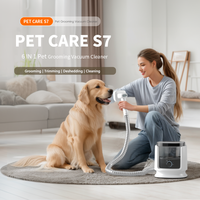 Machine de toilettage pour animaux de compagnie multifonctionnelle 6 en 1, 3 niveaux d'aspiration réglables, aspirateur anti-statique pour poils d'animaux pour chiens et chats