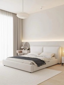 Base de Cama Moderna Tapizada en Cuero Sintético, Diseño Minimalista, Láminas de Madera, Color Negro, Tamaño Queen - Product Image 2