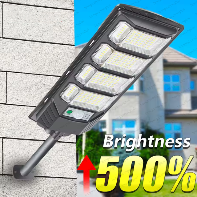 Outdoor Solar Wall Lights Powerful LED Solar Lamp IP65 Waterproof Spotlight With Motion Sensors Garden Courtyard Street Lighting