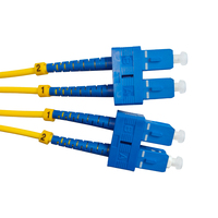 Cable de Fibra Óptica Monomodo de 3.0mm 9/125, Conector SC, Cable Dúplex BI G657A1 con Cable de Conexión de Fibra Óptica SC/UPC a SC/UPC