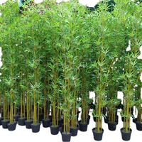 Branche de bambou de Taiwan 1.5M plante artificielle de verdissement Pot de pépinière décoratif extérieur en plastique faux arbre