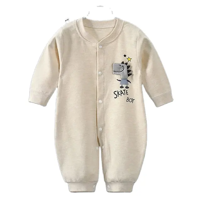 Spring Boy Boutique Outfit Wholesale Soft Long Sleeves Cartoon Baby Rompers Sets