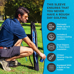 Manchon de refroidisseur de sac de golf avec 6 rondelles de glace 7 canettes manchons de refroidisseur de <span class=keywords><strong>bière</strong></span> pour sacs de golf support de refroidisseur isolé pour le stockage de voyage - Product Image 4