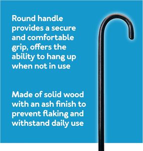 Đi Bộ Bằng Gỗ Mía Vòng Xử Lý Gỗ Mía Với Tự Nhiên Tro Kết Thúc Và Đầu Cao Su Phong Cách Truyền Thống Đi Bộ Dính Cho Nam Giới Phụ Nữ - Product Image 5