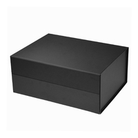 Boîte en papier de luxe personnalisée pour vêtements à rabat magnétique coffrets cadeaux pliables à fermeture magnétique avec ruban noir