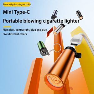 Briquet mobile USB-C à soufflerie d'air, allume-cigare portable de sécurité extérieur USB-C pour femme - Product Image 2
