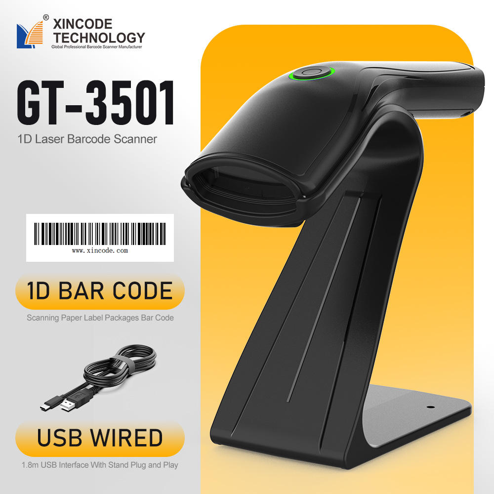 GT-3501-B-014 1D Laser USB Wired Black