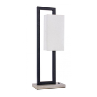 Lampe de bureau personnalisée à prix compétitif lampe de table d'hôtel en nickel brossé blanc pour hôtel lampe de chevet et de lecture avec abat-jour en lin vente en gros