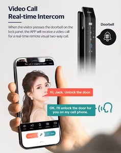 Glomarket Chất Lượng Cao Tuya Ứng Dụng 3D Wifi Nhận Dạng Khuôn Mặt Với Máy Ảnh Vân Tay Thẻ Mã Thông Minh Kỹ Thuật Số Thông Minh Cửa Khóa - Product Image 3