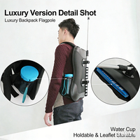 Drapeau publicitaire portable QCP personnalisé pour l'extérieur, sac à dos publicitaire, bannière publicitaire numérique, impression numérique, fibre de verre, imperméable