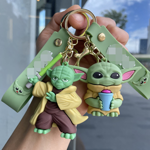 <span class=keywords><strong>Porte</strong></span>-clés adorable en forme de bébé <span class=keywords><strong>Yoda</strong></span> de dessin animé, pendentif 3D, <span class=keywords><strong>porte</strong></span>-clés de voiture, <span class=keywords><strong>porte</strong></span>-clés anti-perte, décoration de sac, <span class=keywords><strong>porte</strong></span>-clés - Product Image 2