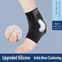 Attelle de cheville pour enfants, manchon de compression anti-entorse, support de cheville fin pour le basketball, la course à pied et les sports de saut à la corde pour les jeunes