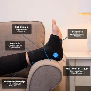 Unisex Nylon Atmungsaktive Silikon-Knöchelbandage Heiß-Kalt-Kompresse Elastische Sport-Knöchelstütze für Laufen und Fitness - Product Image 2