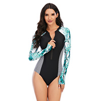 Maillot de bain une pièce à manches longues pour femmes et filles, impression par sublimation, livraison rapide, personnalisable