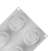 SILIKOLOVE 6 cavités 3D Rose fleur Silicone gâteau moule pour Mousse pâtisserie Dessert moule de cuisson