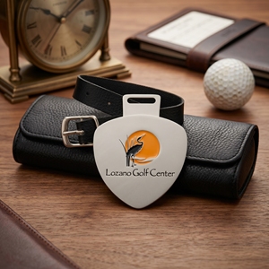 Accessoires de bagages personnalisés sur mesure, élégants et tendance, avec logo personnalisé, étiquette de sac de golf en métal - Product Image 1