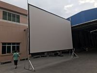 Toile de projection portable 60-400 pouces à pliage rapide 4K HD 3D avant et arrière avec kit de robe noire pour grand spectacle en plein air