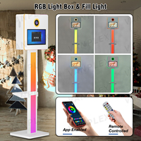 Фотобудка-киоск с сенсорным экраном 15,6 дюйма, RGB-подсветкой, металлическим корпусом авиационного класса, мгновенной печатью, напрямую от производителя