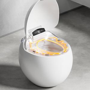 Hoàn toàn tự động thông minh thông minh nhà vệ sinh hình dạng trứng thiết kế điều khiển từ xa tự làm sạch điện sưởi ấm chỗ vệ sinh - Product Image 6