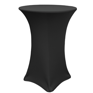 Spandex Cocktail <b>Table</b> <b>Cover</b> with Stain Resistant Finish Options and Washable Stretch Fabric for Contract Catering Supply - Product Image 1