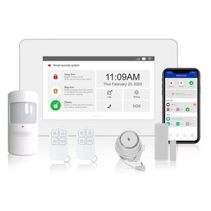 New Arrival CMS 4.3 inch màn hình cảm ứng 4 gam Wifi GSM GPRS <span class=keywords><strong>Home</strong></span> an ninh Hệ thống báo động với 4 có dây Khu An toàn bảo vệ ứng dụng điều khiển - Product Image 1