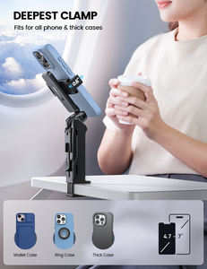 Support de téléphone mains libres Lamicall STRL03 pour avion, support de voyage rotatif à 360°, pince de fixation pour avion, train, bureau, visionnage de films - Product Image 2