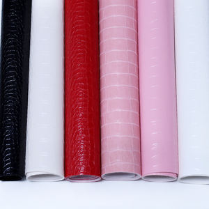 Искусственная кожа с тиснением под крокодила и змеиную кожу, глянцевая, ПВХ, рексин, для обуви, сумок, ремней, сандалий, с имитацией хлопковой подкладки, водонепроницаемая - Product Image 2