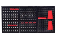 Panneau de rangement mural en métal pour outils, panneau perforé pour garage, étagères d'affichage, organisateur de rangement en acier, support pour outils