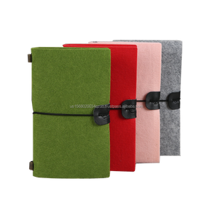 Journal intime en feutre à reliure spirale A5 personnalisé carnet de notes avec couverture en tissu souple pour cadeau - Product Image 1